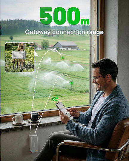 Rain Programator de Irigații cu Baterie 4 Ieșiri cu Wi-Fi