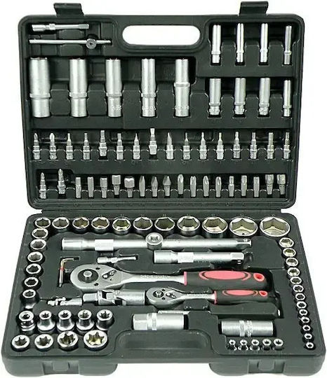 Silvertools Clichet cu Tubulare 1/2" & 1/4" 108 Bucăți