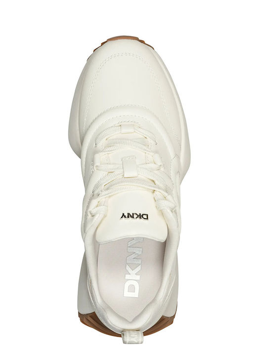 DKNY Damen Sneakers Creme
