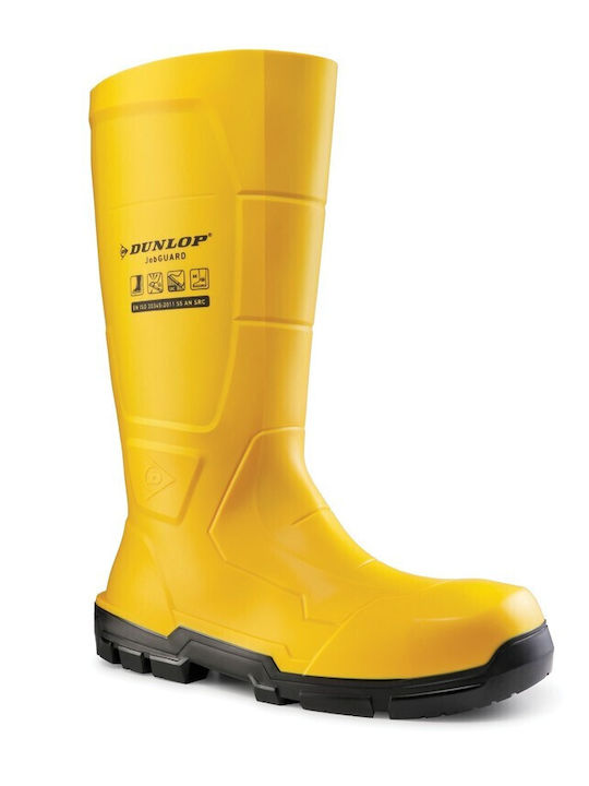 Dunlop Cizme de protecție de lucru până la gleznă galbene
