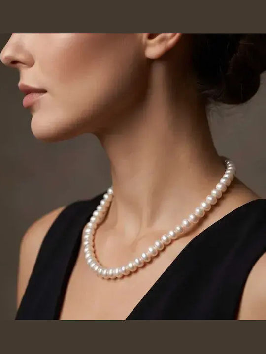 Bode Necklace Made of Steel with Pearls