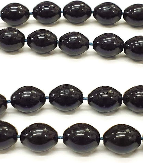 Roloi Komboloi Worry Beads with 33 Beads Made of Mastic Length 35cm Blue