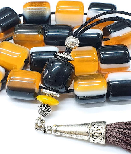 Roloi Komboloi Worry Beads with 17 Beads Made of Resin Length 33cm Multicolour