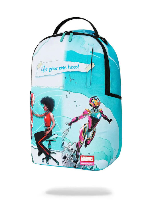 Sprayground School Backpack Junior High-High School with Water Bottle Holder MARVEL IRON HEART BE YOUR OWN HERO 29 x 15 x 46cm