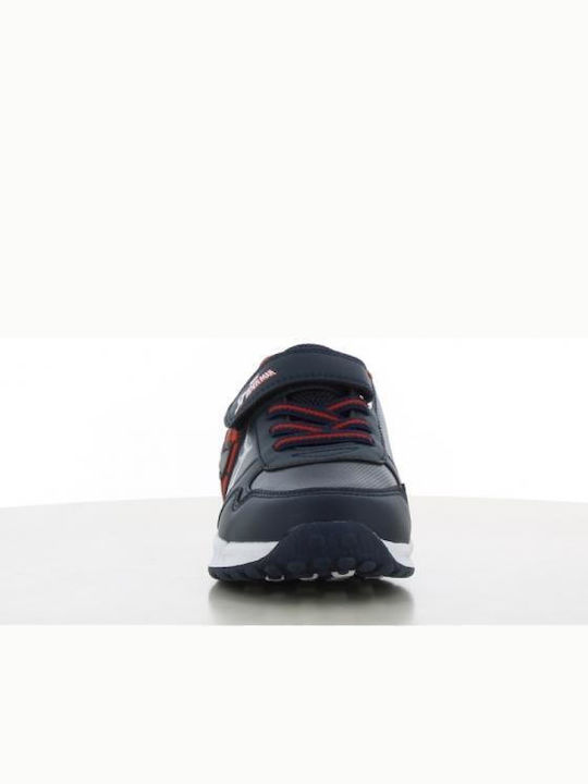 Spiderman Kids Sneakers with Hoop & Loop Closure & with Lights Black
