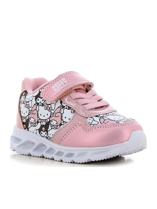 Kinder Sneaker mit Bügel- und Schleifenverschluss und Lichtern Rosa