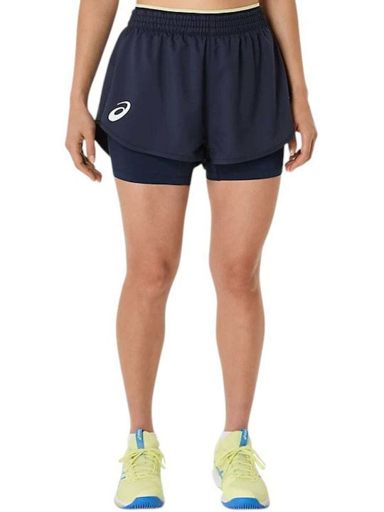 ASICS Șort pentru femei albastru Match Ss 2042A352-400 ASICS Șort pentru femei albastru Match Ss 2042A352-400