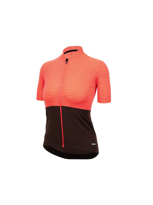 Santini Women's Short Sleeve Cycling Jersey Black