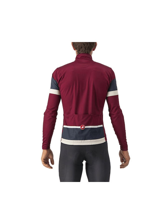 Castelli Tricou De Ciclism Pentru Bărbați Mânecă Lungă Roșu