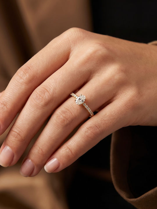 Kiriakos Gofas Single Stone Ring In 18K Gold With Diamond