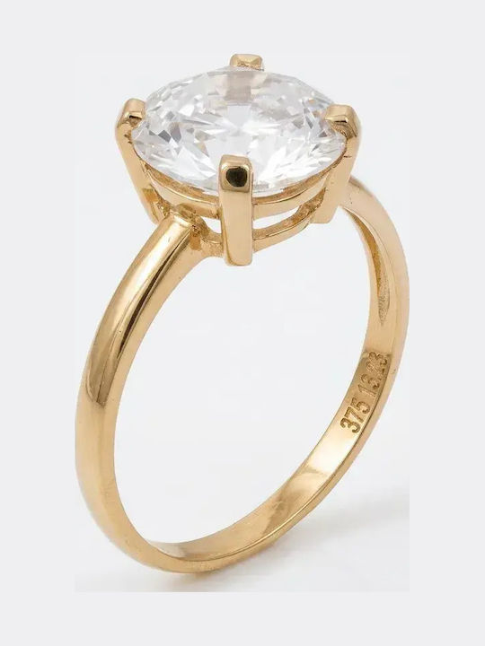 Inel Din Aur 9 Carate Cu Zircon
