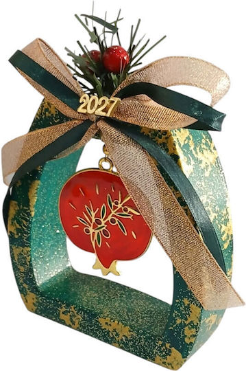 Kalliopi Silver Handmade Hanging New Year's Lucky Charm Pomegranate Green Ceramic 2027 11x12cm Kalliopi Silver Handmade Hanging New Year's Lucky Charm Pomegranate Green Ceramic 2027 11x12cm