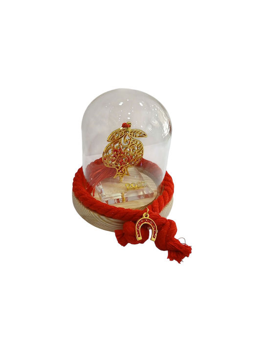 Kalliopi Silver Handmade Tabletop New Year's Lucky Charm Pomegranate Gold Made of Glass 2027