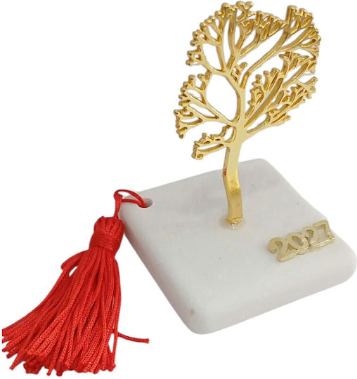 Kalliopi Silver Handmade Tabletop New Year's Lucky Charm Little Tree Gold Stone 2027 6x11cm Kalliopi Silver Handmade Tabletop New Year's Lucky Charm Little Tree Gold Stone 2027 6x11cm