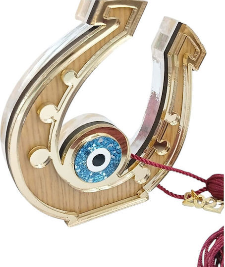 Moda Mostra Handmade Tabletop Lucky Charm Horseshoe Transparent Made of Plexiglass 2027 10x11cm