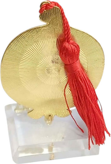 Kalliopi Silver Tabletop New Year's Lucky Charm White Pomegranate Made of Plexiglass 2027 5x10cm