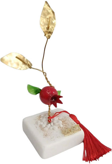 Kalliopi Silver Handmade Tabletop New Year's Lucky Charm Pomegranate Bronze Stone 2027 5x11cm Kalliopi Silver Handmade Tabletop New Year's Lucky Charm Pomegranate Bronze Stone 2027 5x11cm