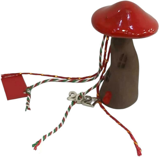 Kalliopi Silver Handmade Tabletop New Year's Lucky Charm with Wishes Black Ceramic 2027 4x10cm