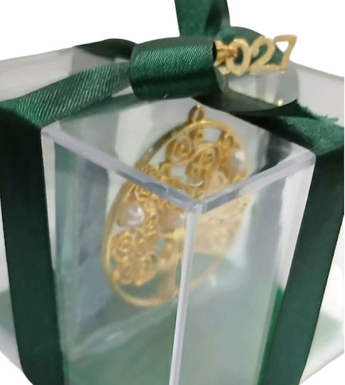 Kalliopi Silver Tabletop New Year's Lucky Charm Pomegranate Gold Made of Plexiglass 2027