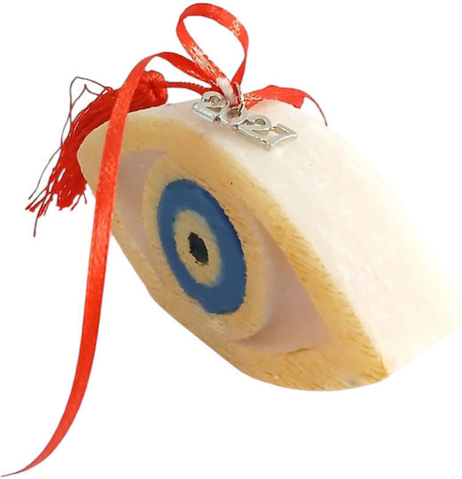 Kalliopi Silver Tabletop New Year's Lucky Charm Eye Made of Wax Polish 2027 10x15cm Kalliopi Silver Tabletop New Year's Lucky Charm Eye Made of Wax Polish 2027 10x15cm