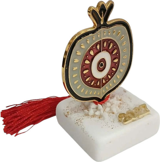 Kalliopi Silver Tabletop New Year's Lucky Charm Pomegranate Stone 2027 5x9cm Kalliopi Silver Tabletop New Year's Lucky Charm Pomegranate Stone 2027 5x9cm