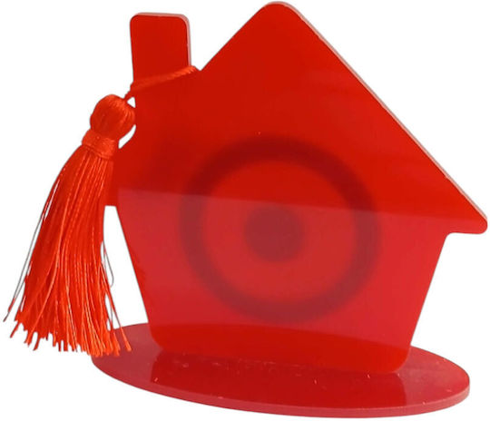 Kalliopi Silver Tabletop New Year's Lucky Charm Home Red Made of Plexiglass 2027 10x10cm