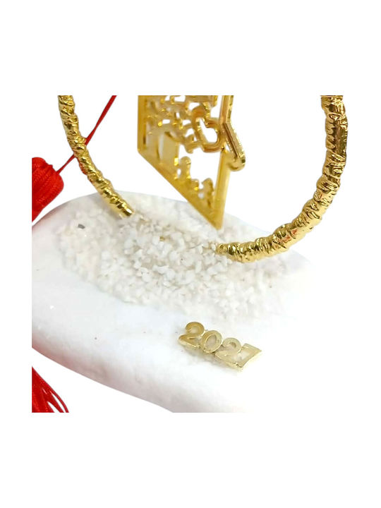Kalliopi Silver Tabletop New Year's Lucky Charm Home Gold Stone 2027