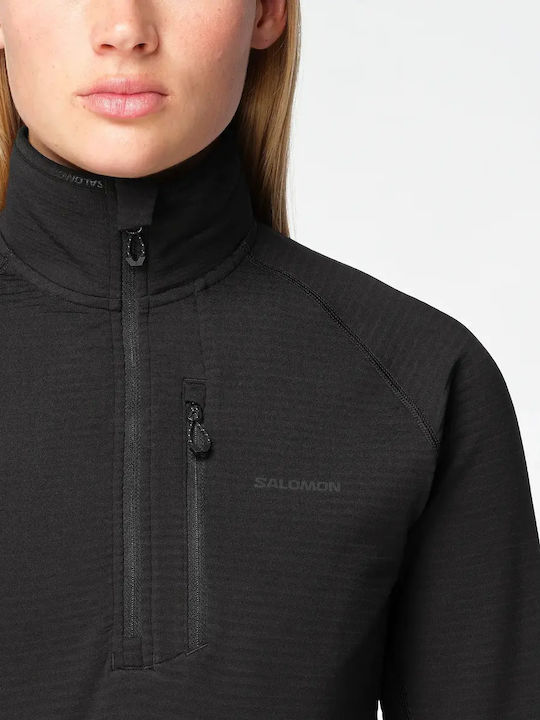 Essential Lightwarm Damen Sport Bluse Schwarz
