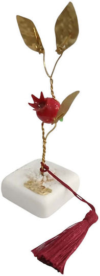 Kalliopi Silver Tabletop New Year's Lucky Charm Pomegranate Bronze Metal 2027 5x13cm