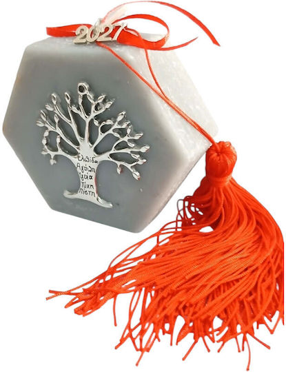 Kalliopi Silver Tabletop New Year's Lucky Charm Little Grey Tree Made of Wax Polish 2027 10x10cm