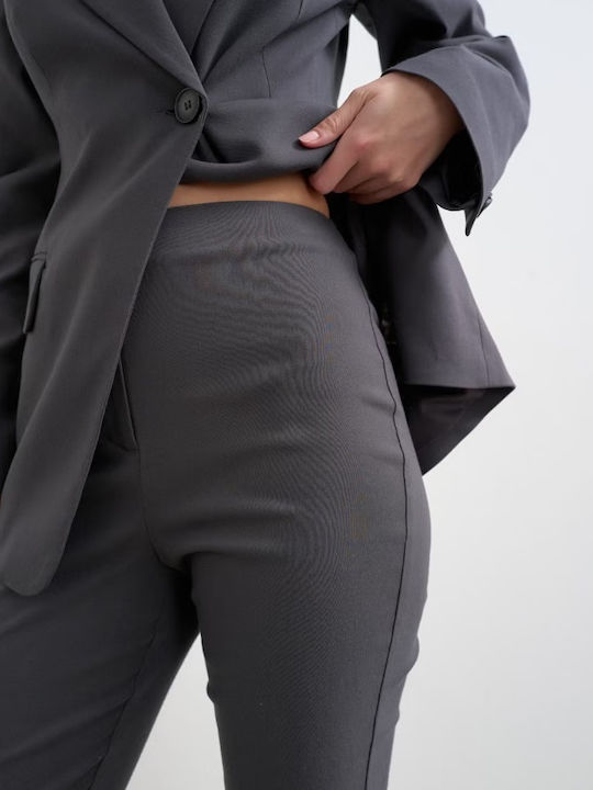 Women's Linen Grey Blouse