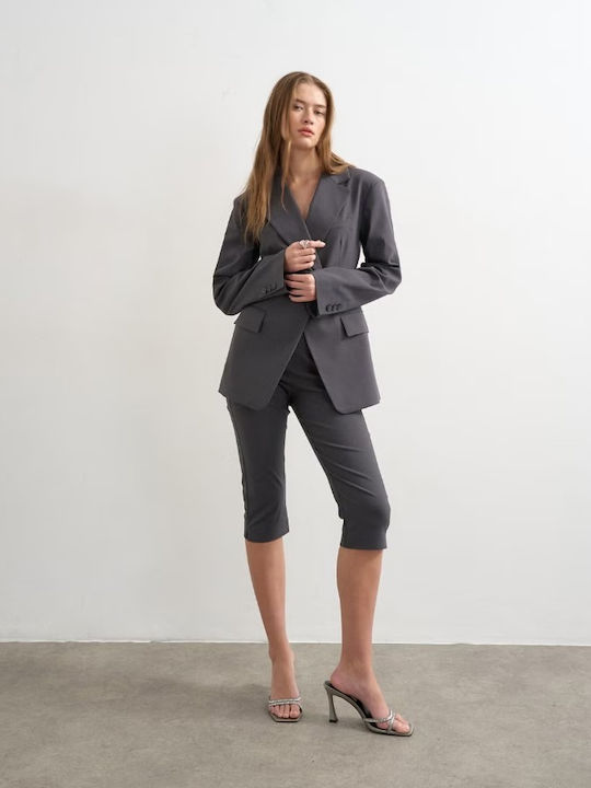 Women's Linen Grey Blouse