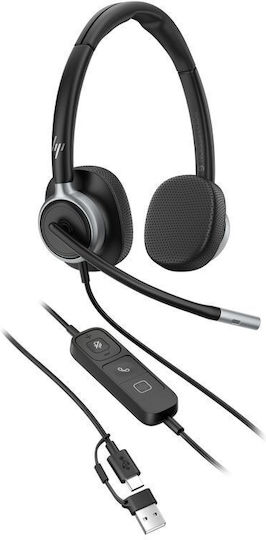 HP Poly Mission 625 On Ear Căști Multimedia cu Microfon și Conectivitate USB-A