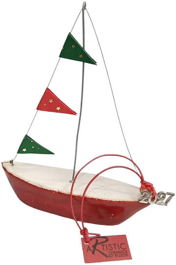 Kalliopi Silver Handmade Tabletop New Year's Lucky Charm White Ceramic Boat 2027 Kalliopi Silver Handmade Tabletop New Year's Lucky Charm White Ceramic Boat 2027