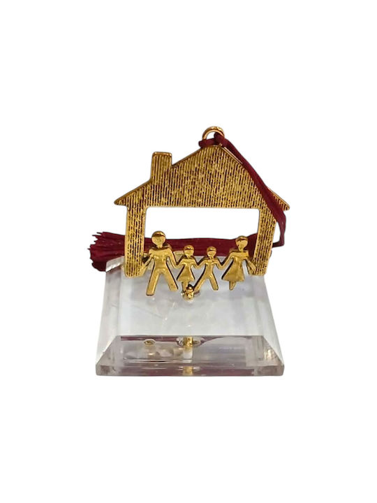 Kalliopi Silver Tabletop New Year's Lucky Charm Home Gold Made of Plexiglass 2027 5x6cm
