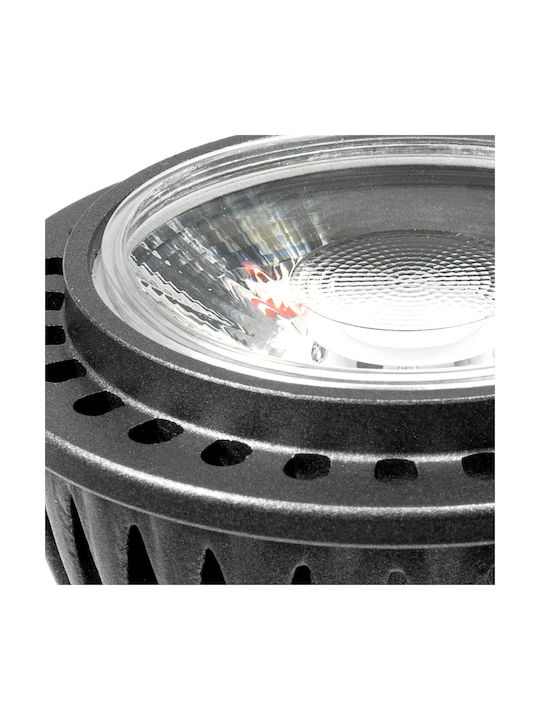 kelvo Metallic Recessed Spot with Built-in LED and Natural White Light White 5x5cm