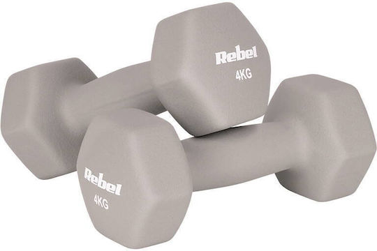 Rebel Set de Haltere Hexagonale din Neopren 2 x 4kg