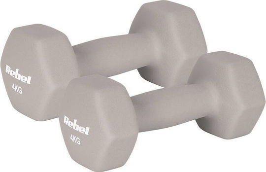 Rebel Set de Haltere Hexagonale din Neopren 2 x 4kg