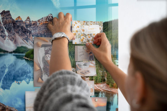 Magnetic Board Mountain Landscape One Magnet 120x60