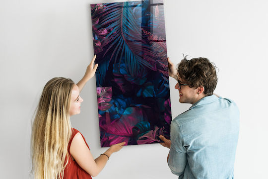 Magnetta Pinnwände Tropische Blätter Einem Magneten 60x120