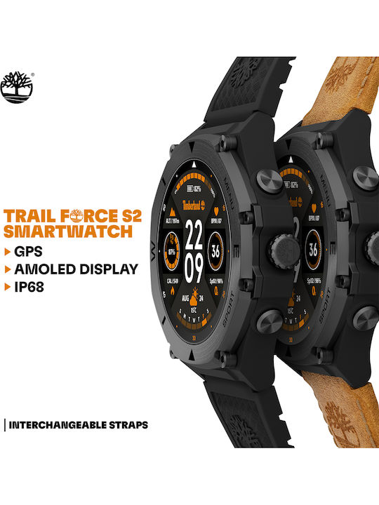 Timberland Timberland Men's Watch 50mm Battery With Brown Leather Strap