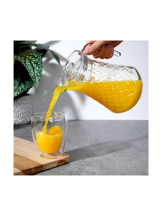 Vilde Carafă De Servire Cu Pahare Din Sticlă 1400ml