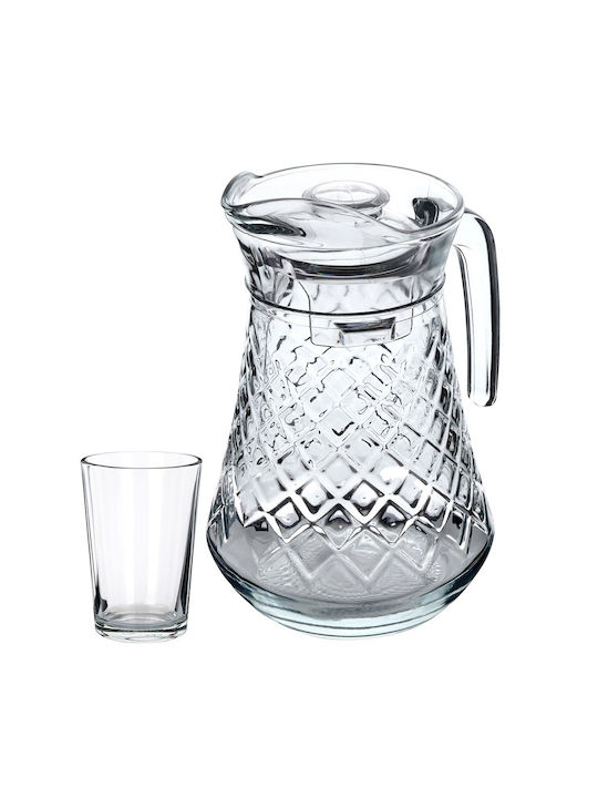 Vilde Carafă De Servire Cu Pahare Din Sticlă 1400ml