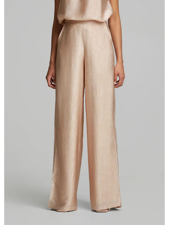 Women's Gold Set with Trousers in Straight Leg