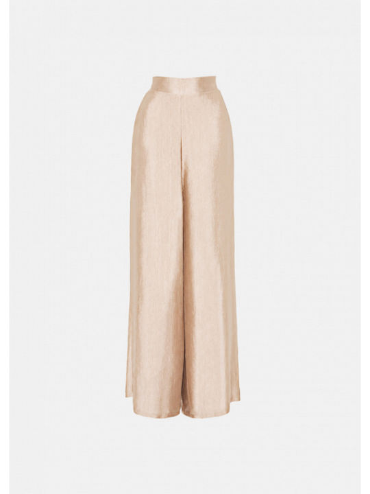 Women's Gold Set with Trousers in Straight Leg