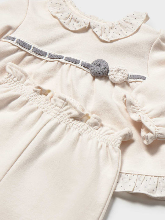 Kids Sweatpants Set Beige