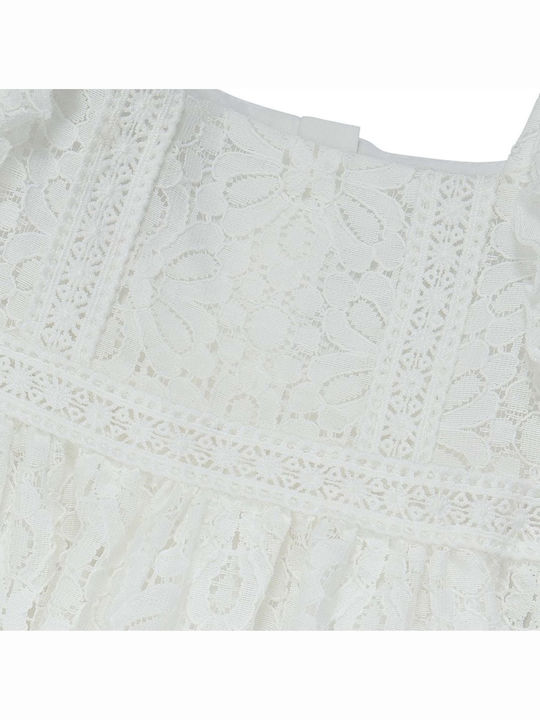 Lapin Weißes Taufkleid aus Spitze