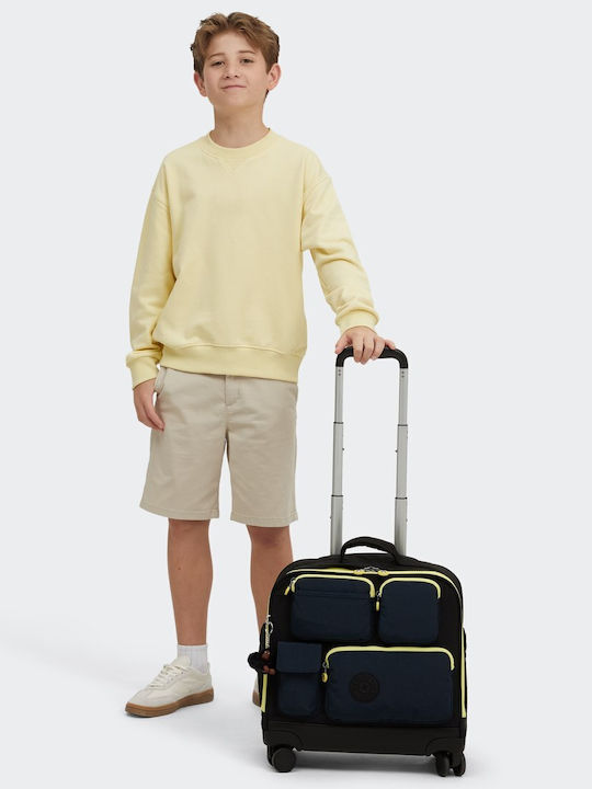 Kipling New Storia School Bag Trolley Black Pocket Block 40.5 x 20 x 45cm