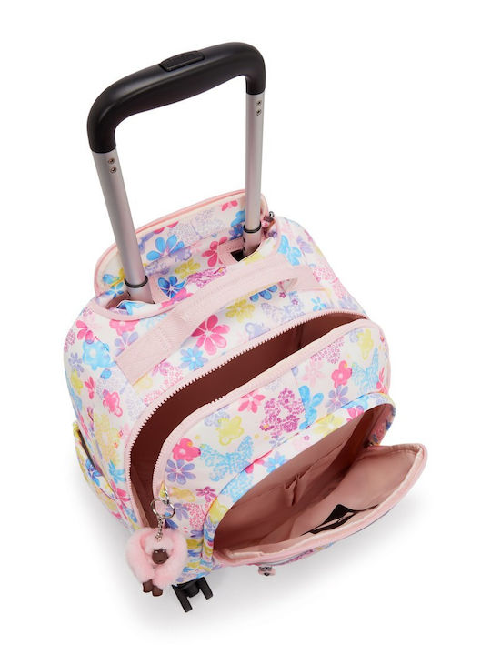 Kipling New Zea School Bag Trolley Elementary Flower Stamp 26L 35 x 21 x 50cm