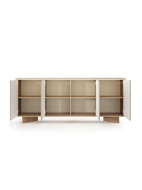 Semi Wooden Sideboard Cappuccino 204x40x40cm